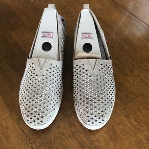 Bobs by Skechers Khaki Lattice beaded espadrille